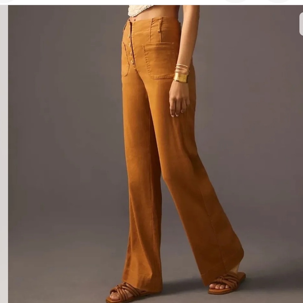 NWT 🤎 Maeve Anthropologie Relaxed Wide Leg Trousers
